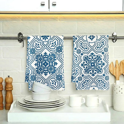 Jingmore 6 Pcs Kitchen Decor Set Accessory Farmhouse Kitchen Towels Pot Holders - Image 2