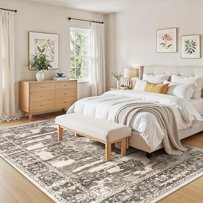 Washable 9x12 Area Rug for Living Room & Dining Room - Image 7