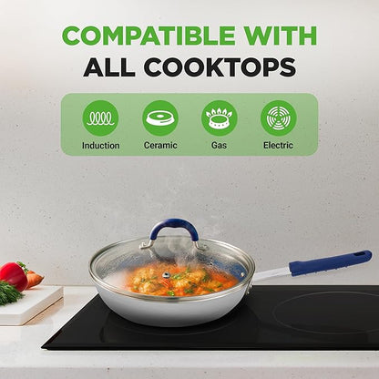 NutriChef 10'' Medium Fry Pan - Image 4