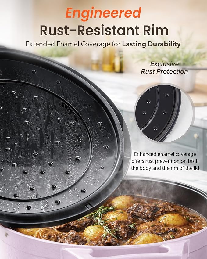 Nuwave 6QT Healthy Enameled Cast Iron Dutch Oven Pot - Image 3