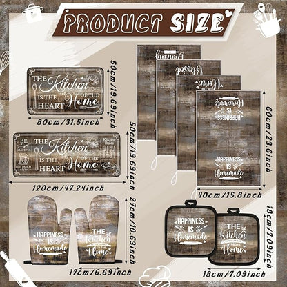 Fourluoo 10 Pcs Farmhouse Kitchen Decor and Accessories Set 4 Kitchen Towels 2 - Image 3