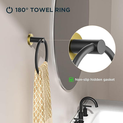 FORIOUS Toilet Paper Holder Wall Mount, SUS304 Stainless Steel Double Post - Image 3