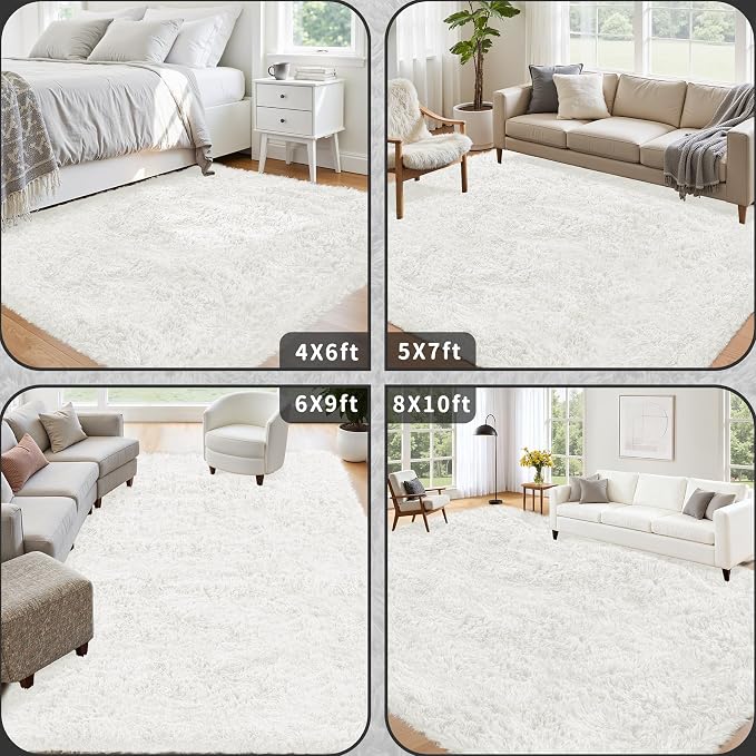6x9 Area Rug for Living Room: Ultra Soft Fluffy Rug Modern Large Thicked Shag - Image 5