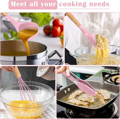 E-far Silicone Cooking Utensils Set, 10-Piece Kitchen Utensils Set - Image 5