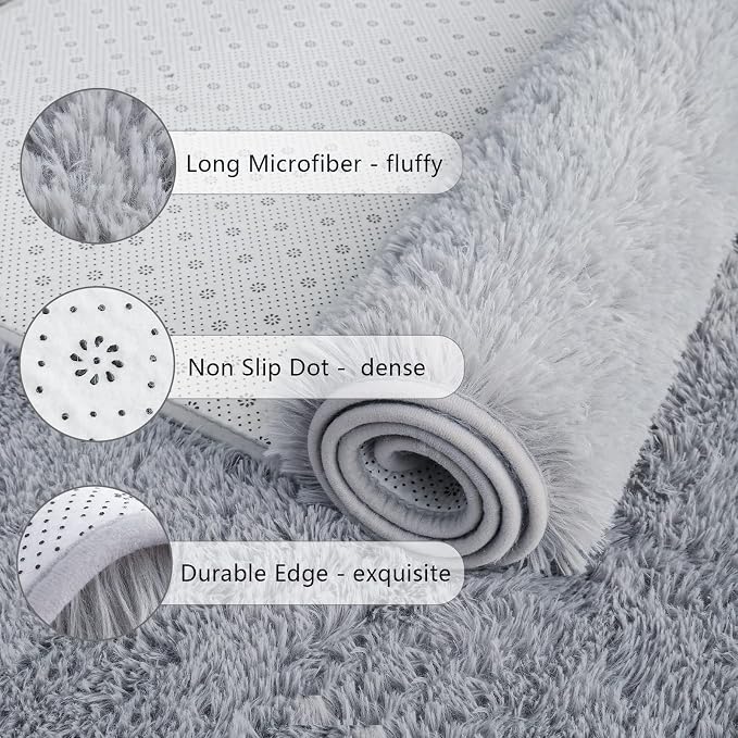 Chicrug Soft 2x10 Runner Rug for Bedroom Living Room Plush Fluffy Rug, Shag - Image 6