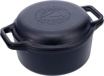 Victoria 6-Quart Cast Iron Combo Cooker, Combination Dutch Oven and Skillet by VictoriaCastIron