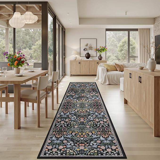 Runner Rug for Entryway: 2.6x10 Kitchen Rugs Non Slip Washable Ultra-Thin Soft - Image 4