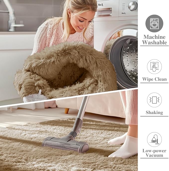 OLANLY Area Rugs for Living Room Bedroom, Machine Washable 4x5.9 ft Soft Fluffy - Image 2