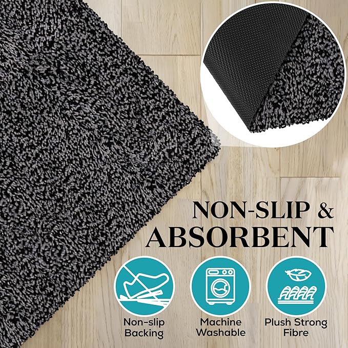 Premium Microfiber Indoor Door Mat – 32"x48" Washable Entry Mat, Waterproof - Image 4