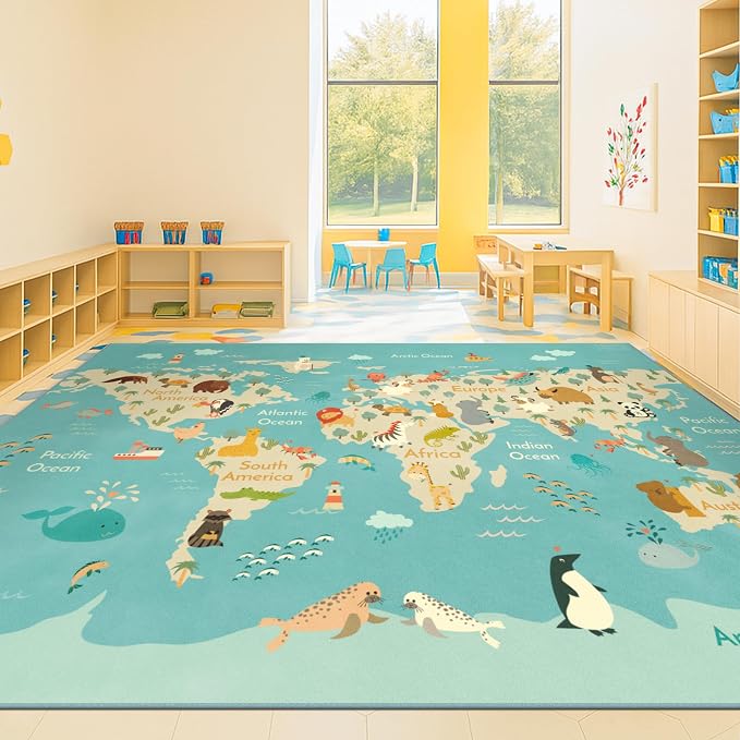 Large 8x10 Playroom Rugs by HazoHaus