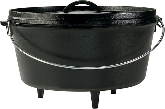 Lodge 8 Quart Pre-Seasoned Cast Iron Camp Dutch Oven by Lodge