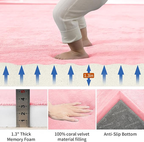 ACOMOPACK Baby Play Mat for Floor, 1.3" Thick Memory Foam Area Rug for Living - Image 2