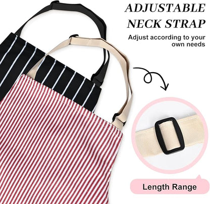 2Pack Adjustable Kitchen Apron for Women Men - Image 5