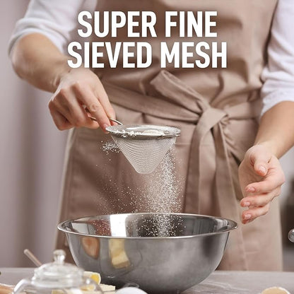 Zulay Kitchen 304 Stainless Steel Fine Mesh Strainer 3.35 in - Image 7