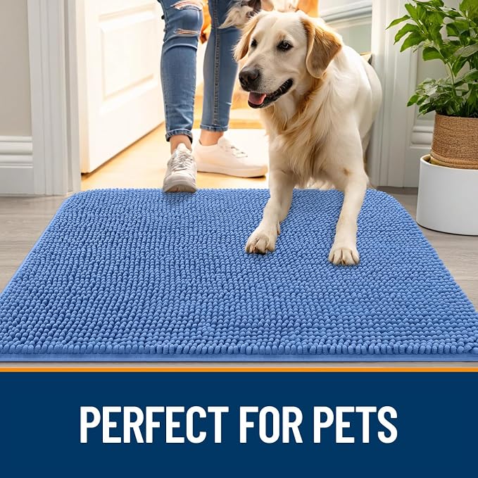 OLANLY Dog Door Mat for Muddy Paws 35x24, Absorbs Moisture and Dirt, Absorbent - Image 6