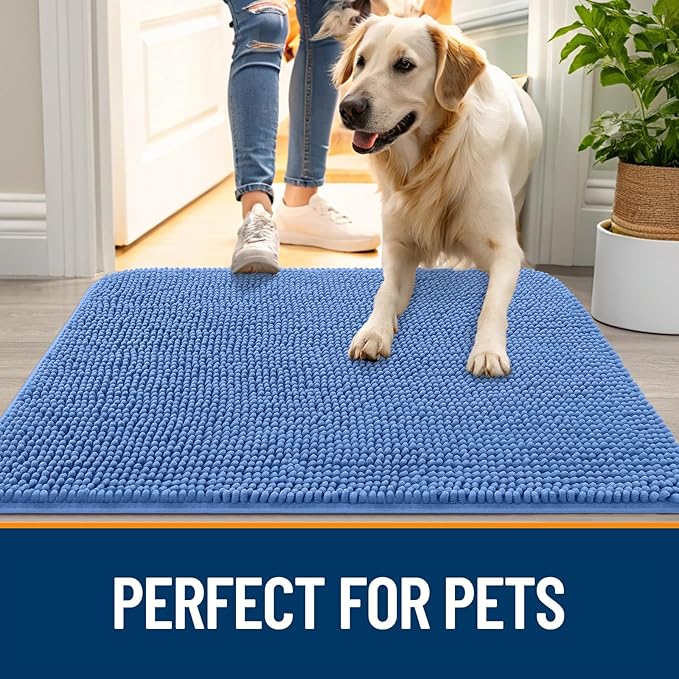 OLANLY Dog Door Mat for Muddy Paws 70x46, Absorbs Moisture and Dirt, Absorbent - Image 6