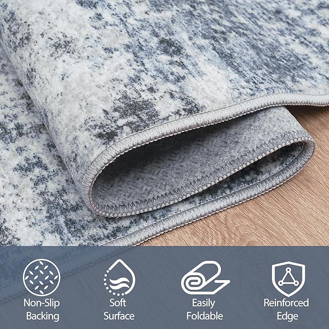 Runner Rug for Hallways Kitchen 2'6"x8' Washable Non Slip: Carpet Non Skid 8ft - Image 4