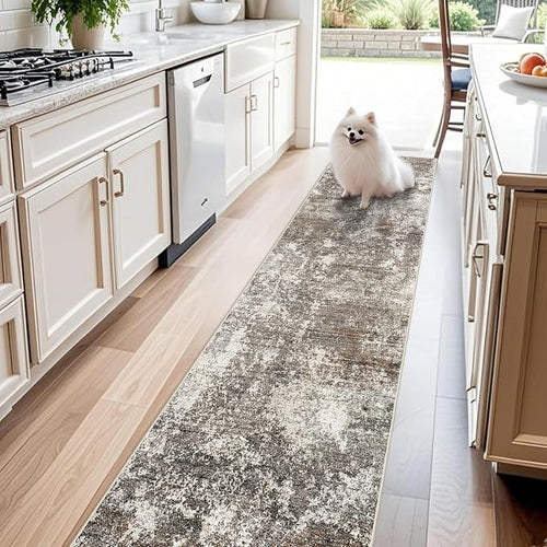 2x12 ft Washable Hallway Runner Rug – Non-Slip Stain-Resistant Low-Pile Long by BYYVOORugsforYourHome