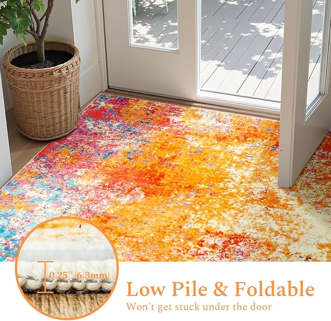 Rugflix 2x8 Runner Rug for Entryway, Kitchen Rugs Soft Non-Slip Washable - Image 6
