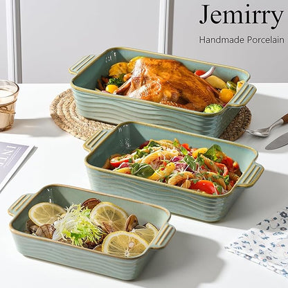 Ceramic Baking Dish Set of 3, Casserole Dishes - Image 6