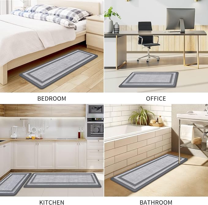 Mattitude Kitchen Mats Set of 2, Cushioned Anti-Fatigue Non-Skid Rug Sets - Image 7