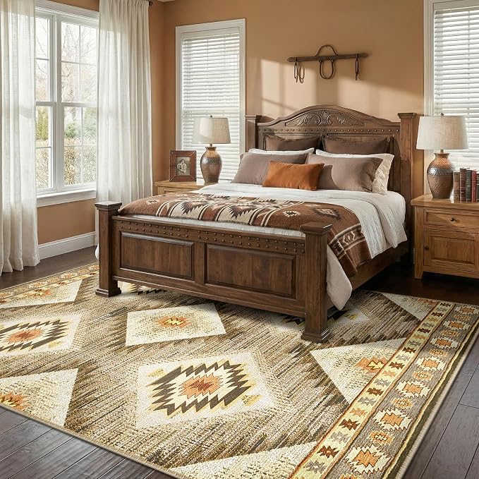 BESTSWEETIE Area Rug 9x12 Machine Washable Non-Slip Low Pile Print Pattern - Image 2
