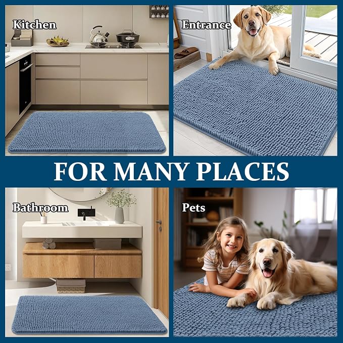 OLANLY Dog Door Mat for Muddy Paws 30x17, Absorbs Moisture and Dirt, Absorbent - Image 8