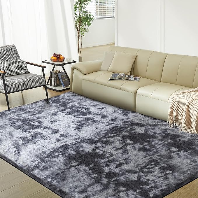 Ultra Soft Rug for Living Room, 6X9 Fluffy Shag Area Rug for Bedroom, Modern by Fairblink