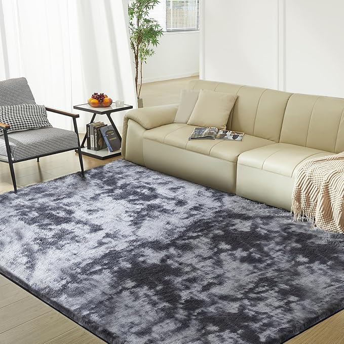 5X8 Ultra Soft Rug for Living Room, Fluffy Shag Area Rug for Bedroom, Modern - Image 2