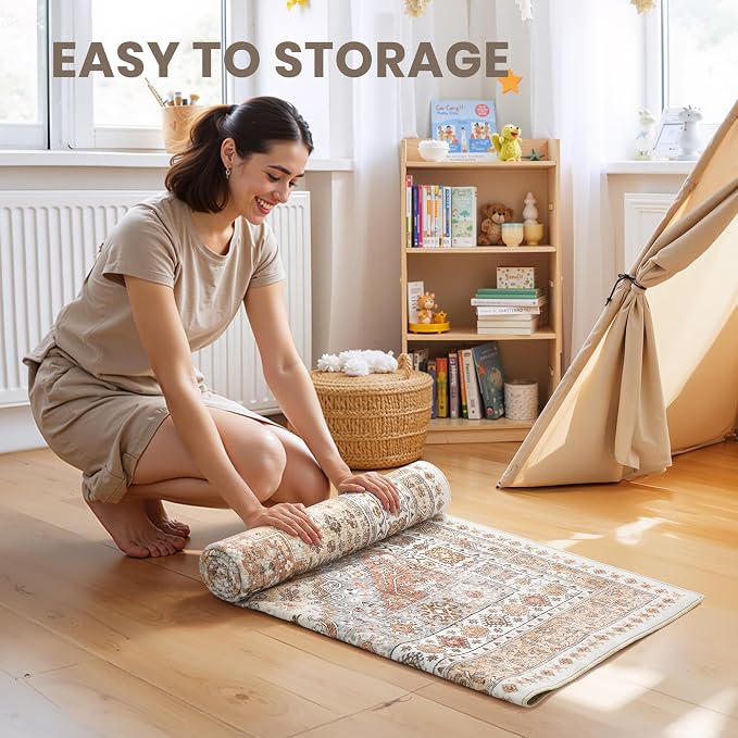 zesthome 4x12 Runner Rug for Hallway, Low-Pile Wide Runner for Entryway - Image 9
