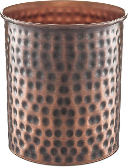 Monarch Abode Kitchen Utensil Holder – Hand Hammered Metal Antique Copper by MonarchAbode