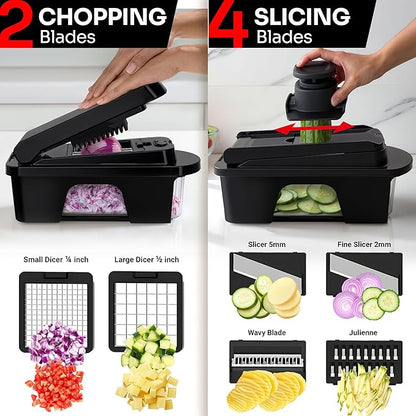 Mueller ULTIMATE 12 Blade Vegetable Chopper, Mandoline Slicer and Spiralizer - Image 4