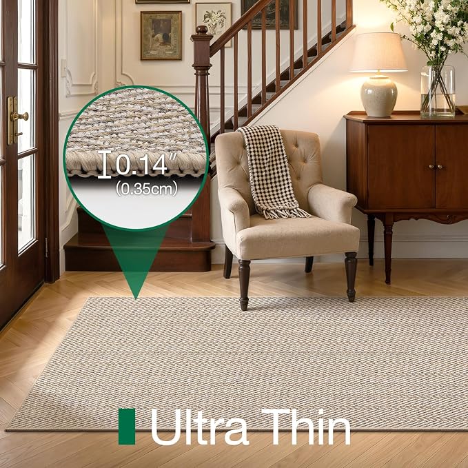 LUMI Ultra Thin Runner Rug for Hallway 2.3'x8', Non-Slip Entryway Rug - Image 3
