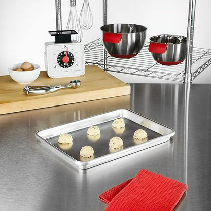 Fat Daddio's SP-QTR Natural Aluminum Quarter Sheet Pan - Image 5