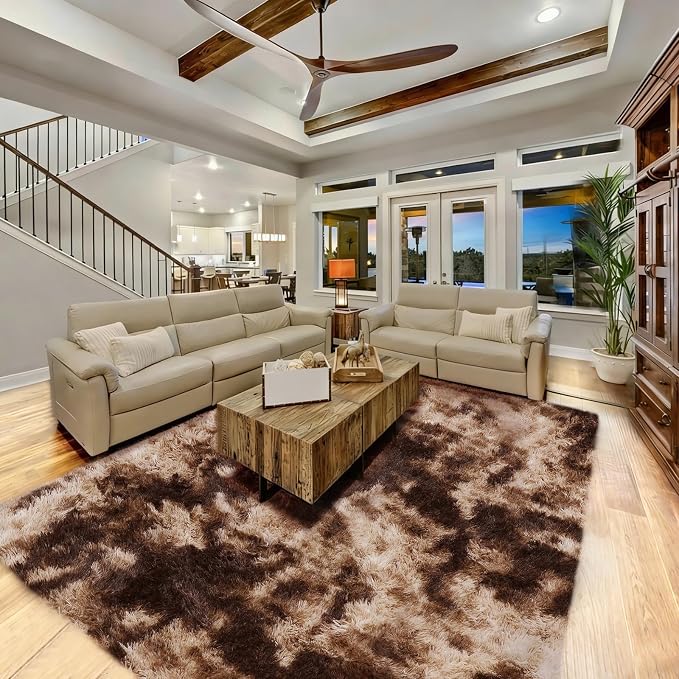 6x9 Rugs for Living Room, Rugs for Bedroom, Plush Fluffy Carpet, Non-Slip - Image 5