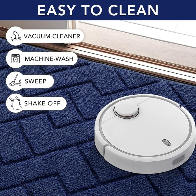 hicorfe Indoor Door Mat, Non Slip Door Mats, Absorbent Resist Dirt Entrance - Image 6