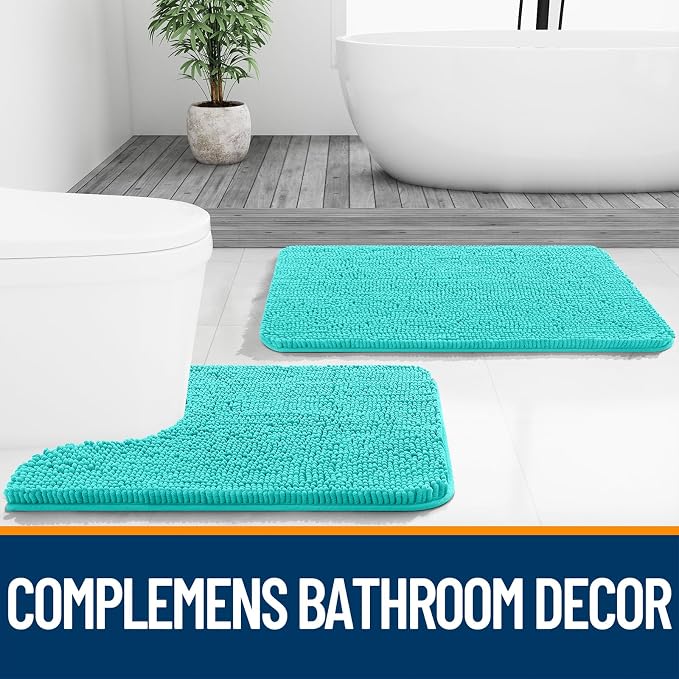 OLANLY Large Bathroom Rugs 40x32, Extra Soft Absorbent Chenille Bath Rugs - Image 7
