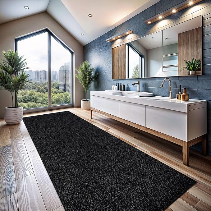 CAMILSON Easy Jute Rug 2x3, Indoor Outdoor Dark Gray Color Farmhouse Area Rugs - Image 6