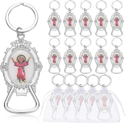 Misdary 12 Pcs Divine Jesus Bottle Opener Keychain Catholic Bottle Opener by Misdary