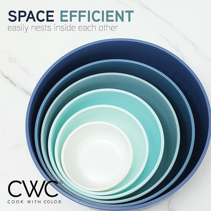 COOK WITH COLOR Prep Bowls with Lids- Wide and Deep Nesting Plastic Small - Image 4