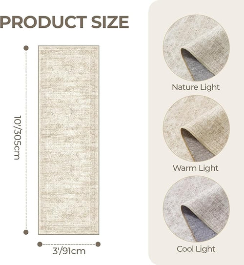 3x10 Runner Rug Non Slip Washable - Image 2