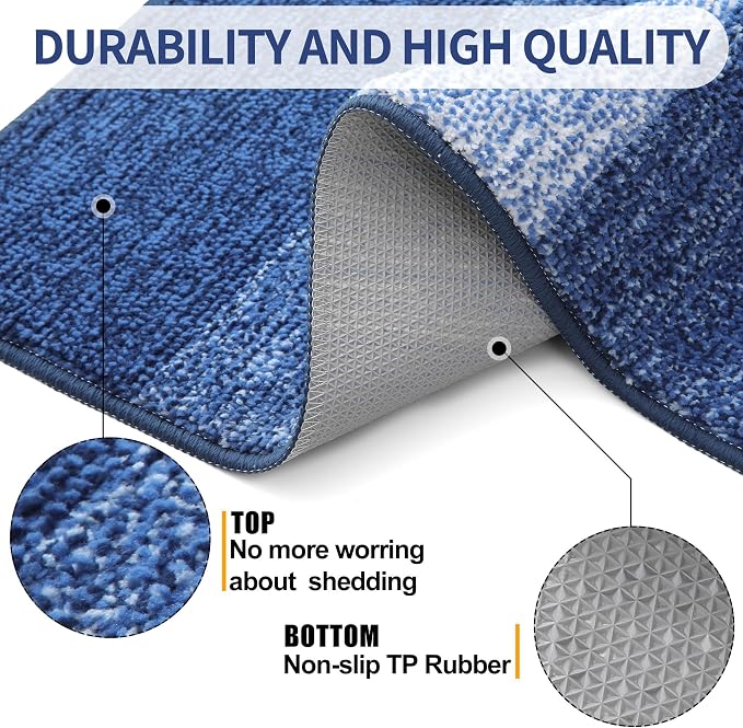Kitinjoy Indoor Outdoor Door Mat, 44x32 Non-Slip Absorbent Dirt Trapper - Image 3