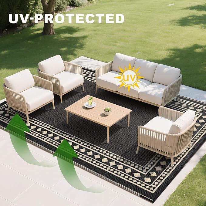 RURALITY Outdoor Rugs 8x10 Waterproof - Image 6