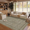 Rugxara 5x7 Area Rugs for Living Room Bedroom, Washable Rug, Vintage Floral by Rugxara