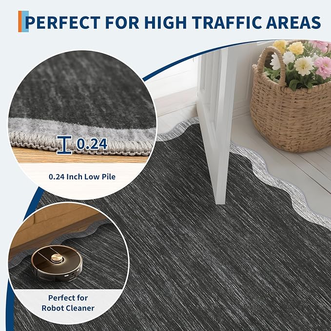 GarveeHome Scalloped Large Area Rug 10x13 Rug - Image 6