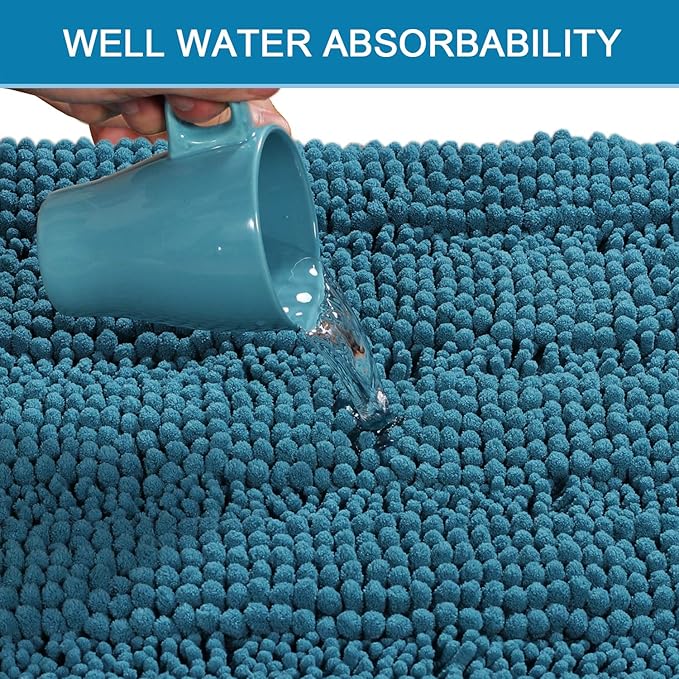 H.VERSAILTEX Bath Rugs for Bathroom Non Slip Bath Mats Extra Thick Chenille - Image 5
