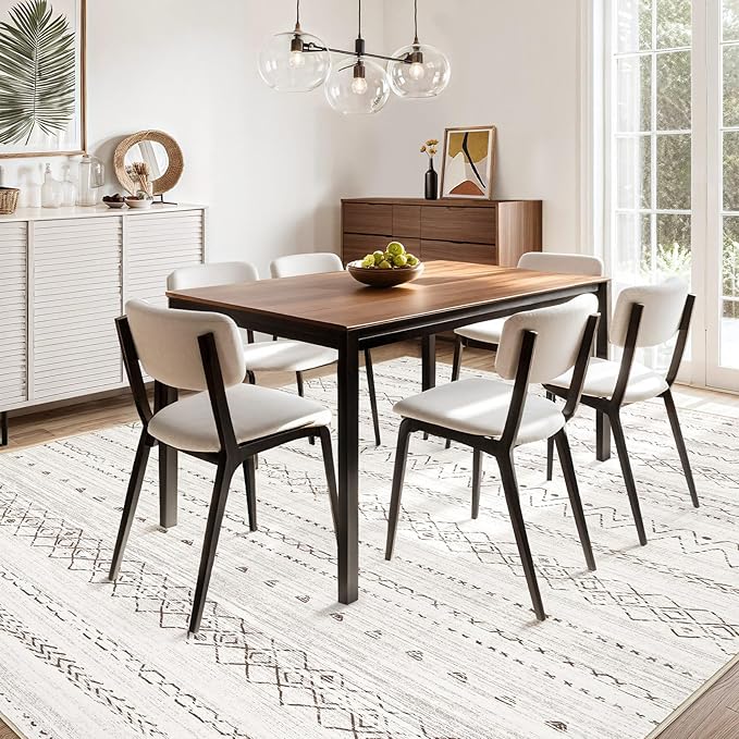 cotiled 9x12 Area Rugs Living Room Rug: Washable Boho Rugs - Image 9