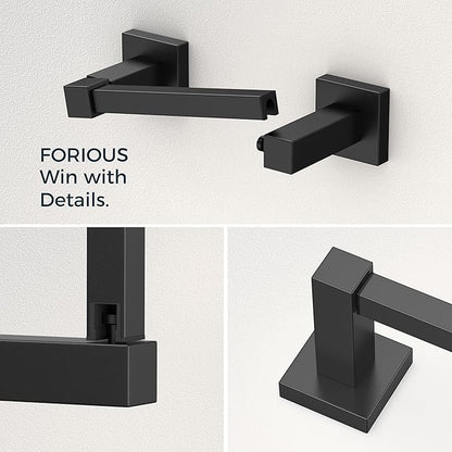 FORIOUS Toilet Paper Holder Wall Mount and Hand Towel Ring Set, SUS 304 - Image 4