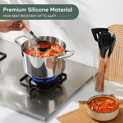 Herogo 5-Piece Cooking Utensils Set, Silicone Kitchen Utensils Set - Image 7