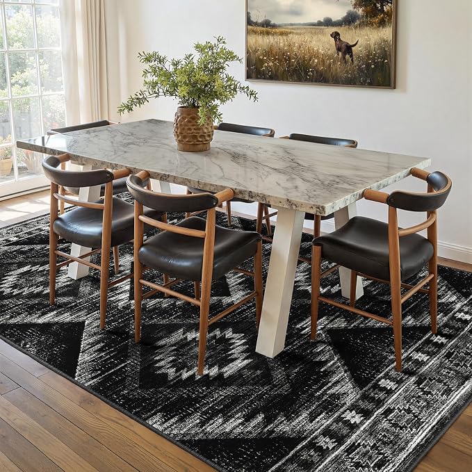 BESTSWEETIE Area Rug 5x7 Rug Machine Washable Non-Slip Low Pile Print Pattern - Image 6